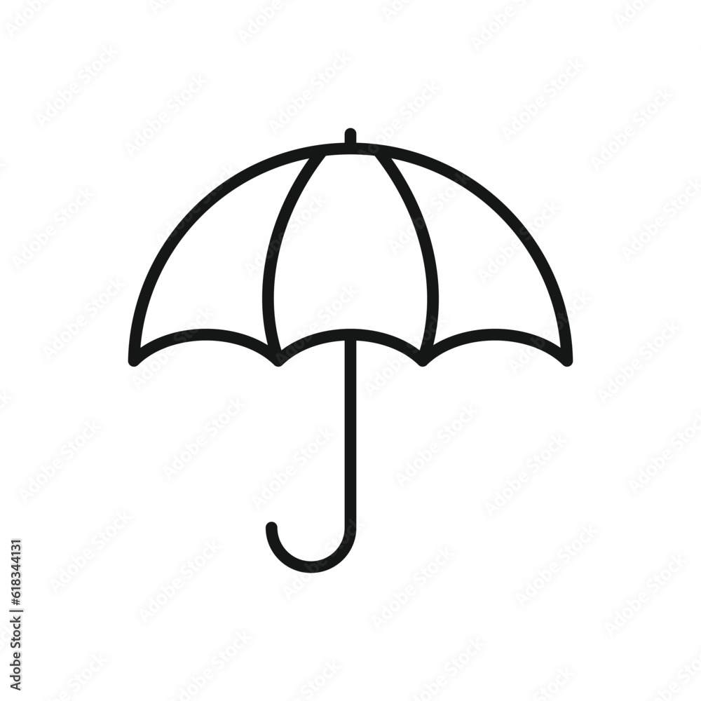 Editable Icon of Umbrella, Vector illustration isolated on white background. using for Presentation, website or mobile app Editable Icon of Umbrella, Vector illustration isolated on white background. using for Presentation, website or mobile app