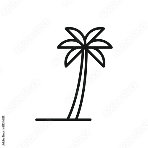 Editable Icon of coconut tree beach concept, Vector illustration isolated on white background. using for Presentation, website or mobile app