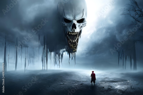 Fear. Fear concept. anxiety. terror. panic. Horror. Nightmare. Unsettling. Eerie. Scary.