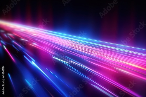 abstract futuristic background with pink blue glowing neon moving high speed wave lines and bokeh lights. Data transfer concept Fantastic wallpaper