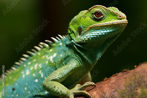 green iguana on a branch © lovephotos