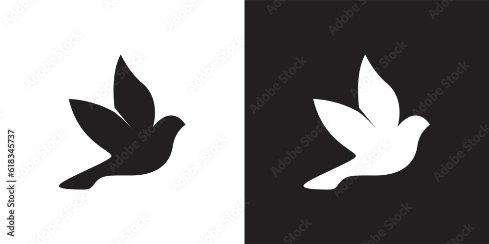 Minimal Dove logo design vector template