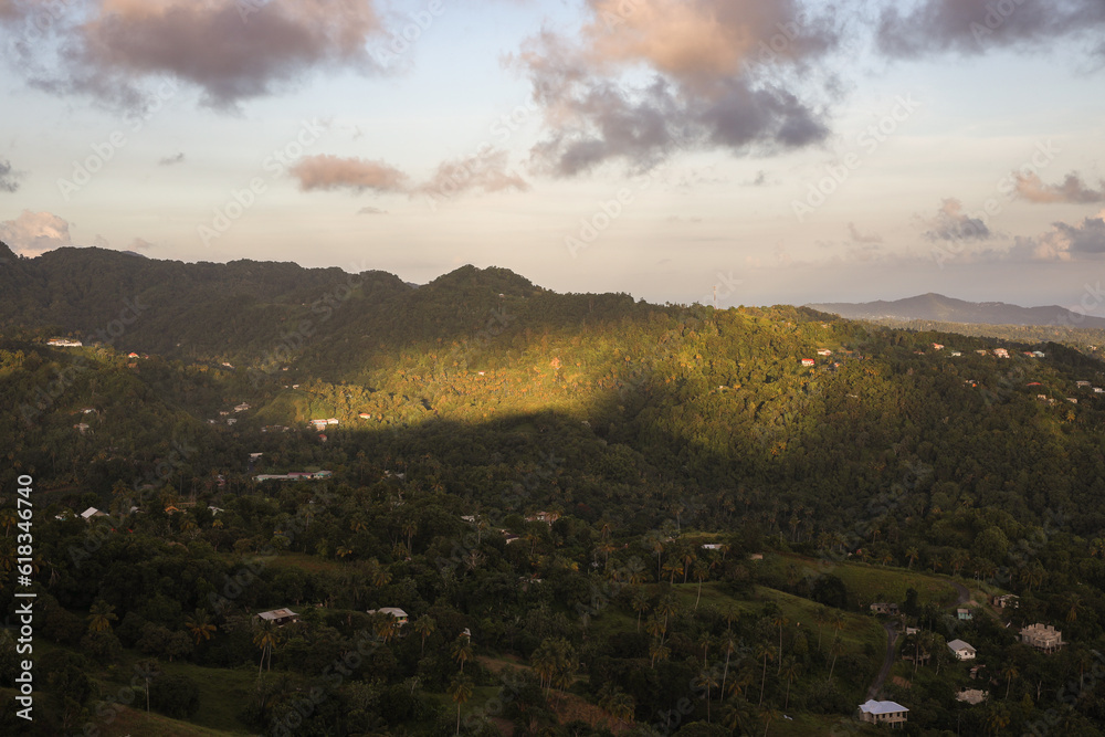 Saint Lucia, view from the Tet Paul Natural Trail