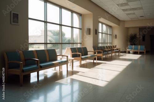 Wallpaper Mural empty hospital waiting area photography Torontodigital.ca