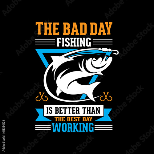 A rainy day fishing t shirt design.