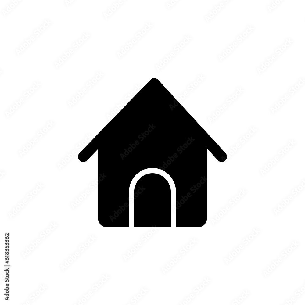 house icon in glyph style, for web and mobile needs house icon in glyph style, for web and mobile needs