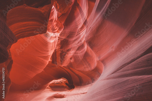 Inside Lower Antelope slot carved Canyon in Page, Arizona