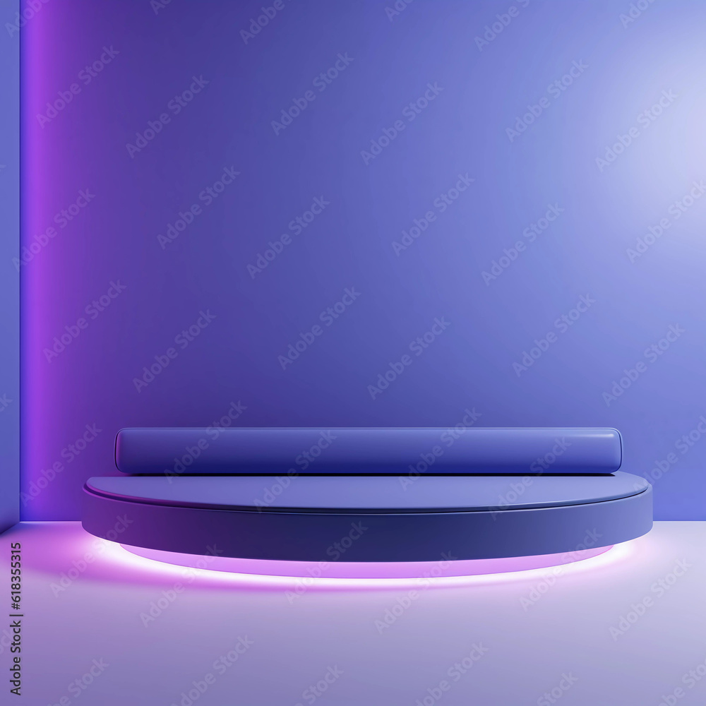 Abstract futuristic background, Minimalistic purple architectural background and podium, modern design for poster, cover, branding, product showcase, AI generated. Abstract futuristic background, Minimalistic purple architectural background and podium, modern design for poster, cover, branding, product showcase, AI generated.