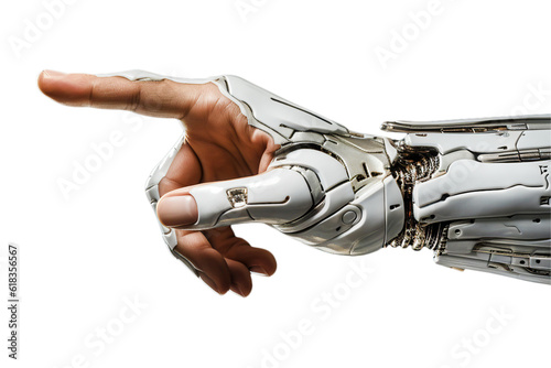 Hyper-Realistic Robotic Hand Illustrating the Future of Technology and Innovation. generated ai