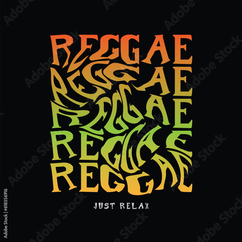 Reggae illustration typography. perfect for t shirt design