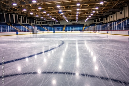 indoor ice skating hockey arena flat lay design ideas photoraphy Generated AI © NikahGeh
