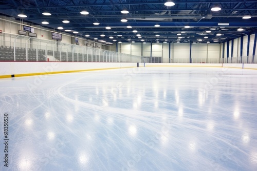 indoor ice skating rink arena flat lay design ideas photoraphy Generated AI