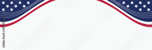 american independence day background, with decorated flag and free space for text. vector design for banner, greeting card, brochure, web, social media.