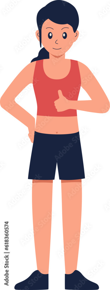 Good Female Runner Illustration Vector