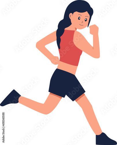 Speed Female Runner Illustration Vector