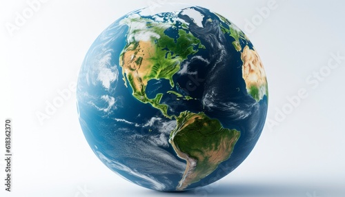 Earth on white background