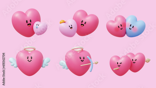 Sweet love shape character set
