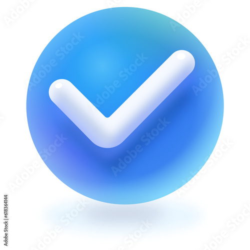 vector check mark button blue