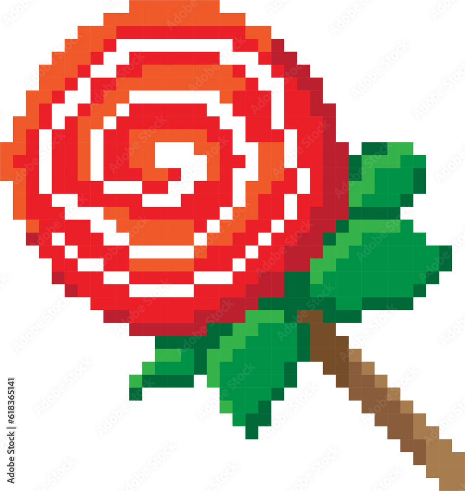 Christmas pixel art elements, 8 bit style graphic paint isolated with ...