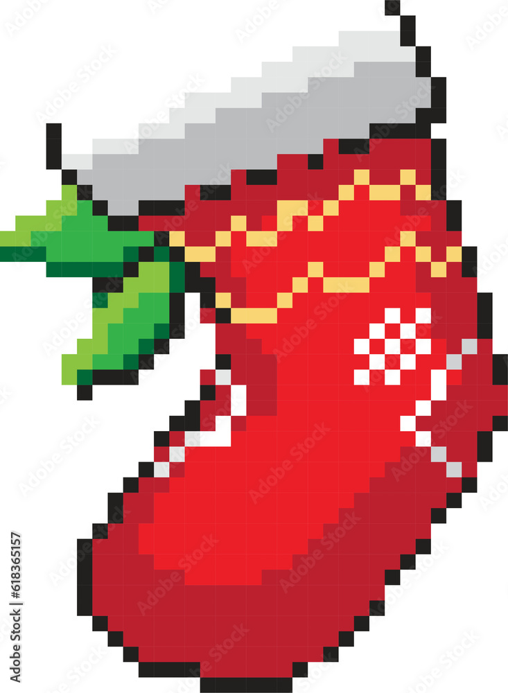 Christmas pixel art elements, 8 bit style graphic paint isolated with transparent background(PNG) Christmas pixel art elements, 8 bit style graphic paint isolated with transparent background(PNG)