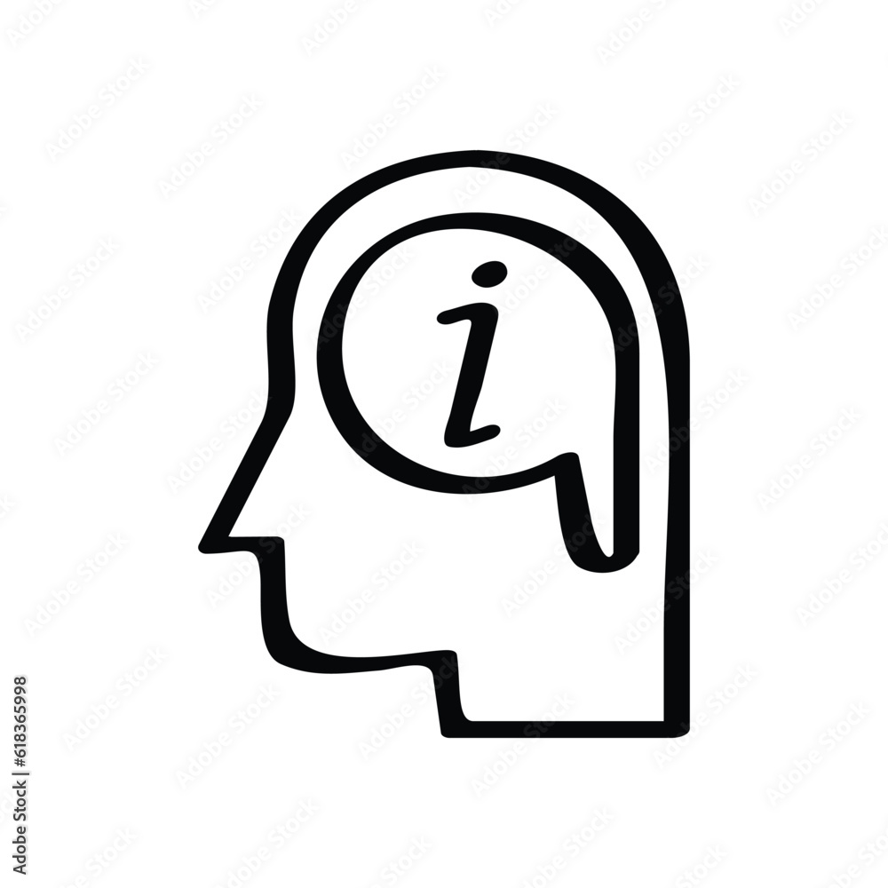 Info hand-drawn vector icon Info hand-drawn vector icon