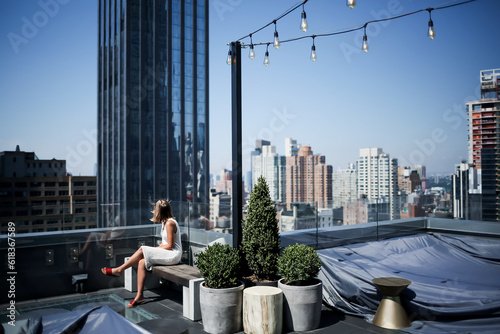 Canvas Print New York City Rooftop, Rooftop, NYC, Manhattan, Skyline