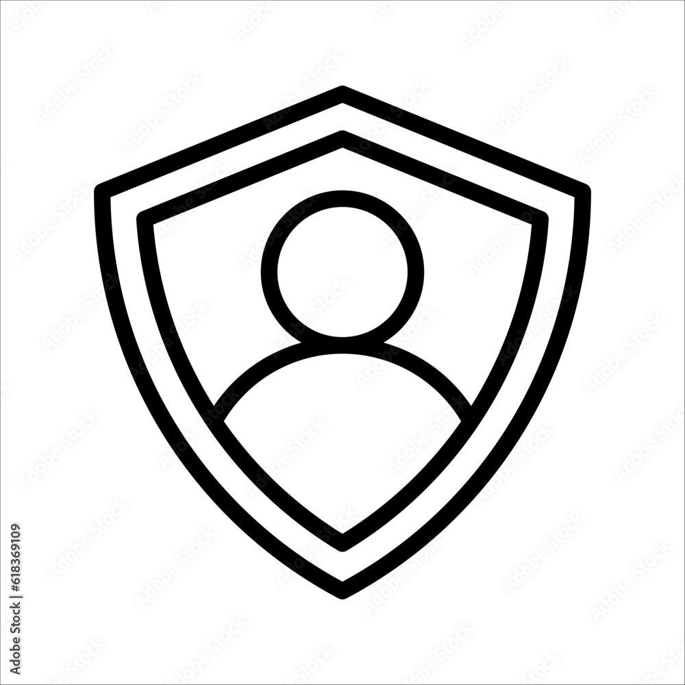 User login or authenticate icon. Personal protection icon. Internet privacy protection icon. vector illustration on white background User login or authenticate icon. Personal protection icon. Internet privacy protection icon. vector illustration on white background