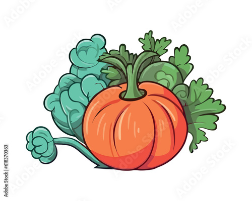 Healthy pumpkin fresh vegetables