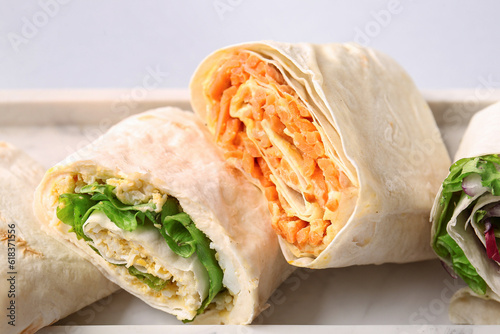 Assorted fresh tortilla wra...