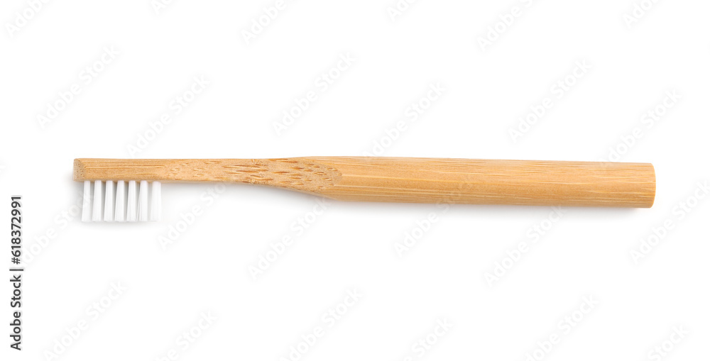 Bamboo tooth brush on white background Bamboo tooth brush on white background