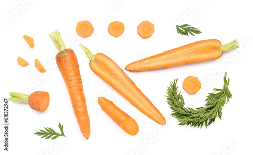 Fresh organic carrots with ...
