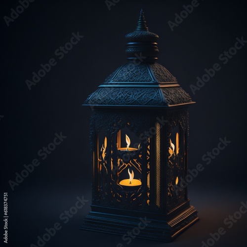 lantern in the dark with Generative AI