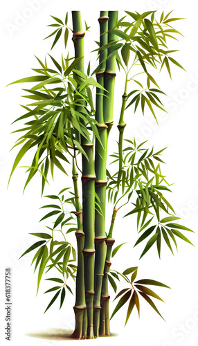 Bamboo on transparent background or PNG file  easy to decorate your project. generative AI