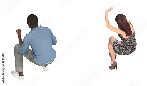3D High Poly Humans - SET7 Color - Isometric View 2