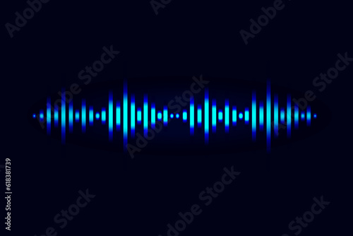 Abstract Sound Equalizer. Background Music Audio Voice. Technology Electronic Wave Elements for Branding, Social Media Ads, Promo. Pattern Radio Design of Track Beat Frequency. Vector illustration