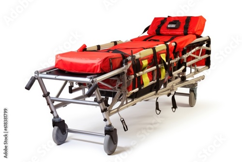 Rescue Stretcher white isolated white background photography