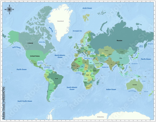 World Country Map  JPEG 