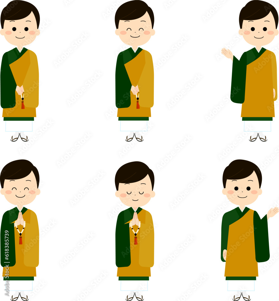 かわいいお坊さんセット