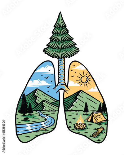 mountain view inside the lung