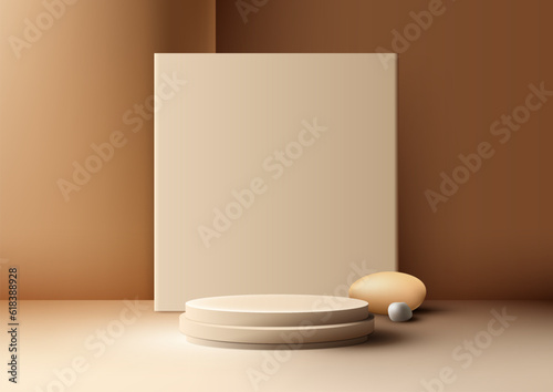 Elegant 3D Podium Design with Minimalistic Background, Showcase Your Product.