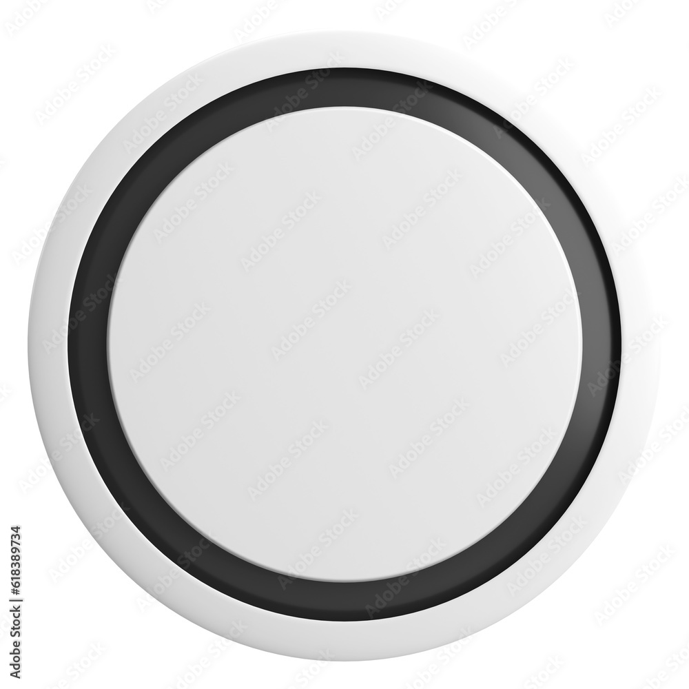 3D circle button. Empty button. 3D illustration. 3D circle button. Empty button. 3D illustration.