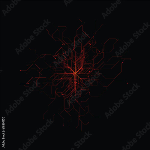 Abstract black and red digital background