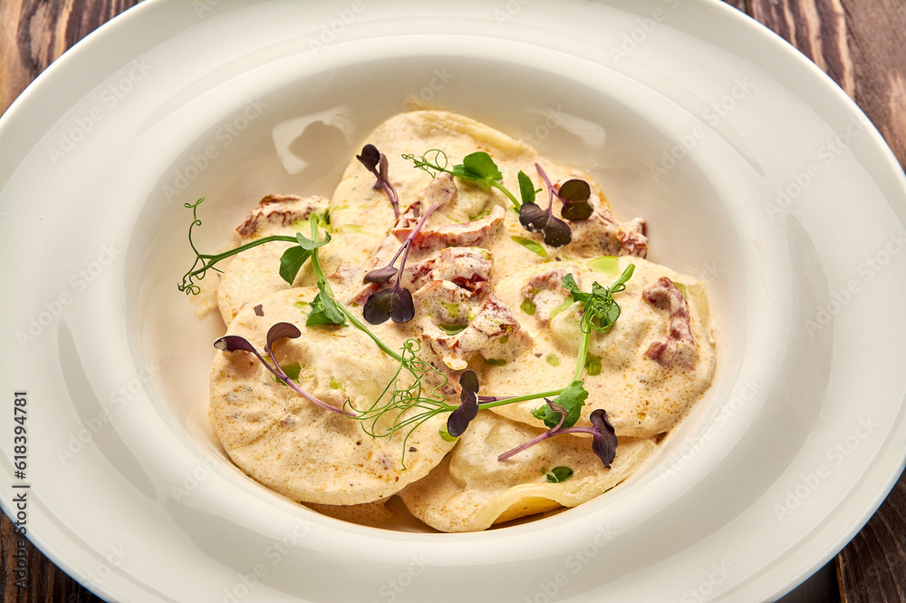 delicious dumplings in a deep dish delicious dumplings in a deep dish