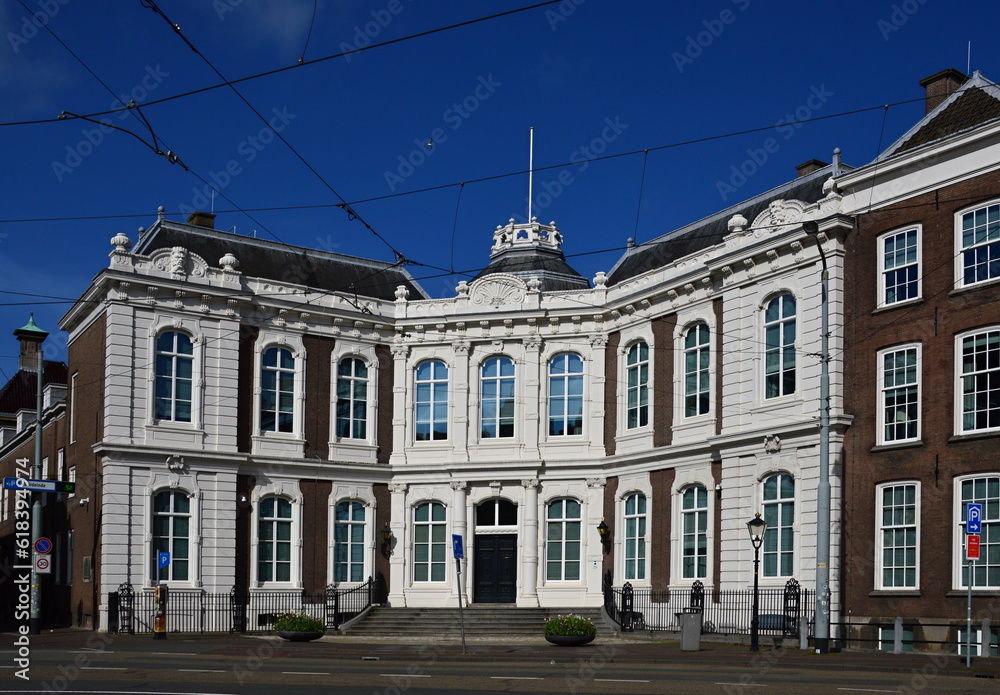 Historical Building in the Old Town of The Hague, the Capital of the Netherlands