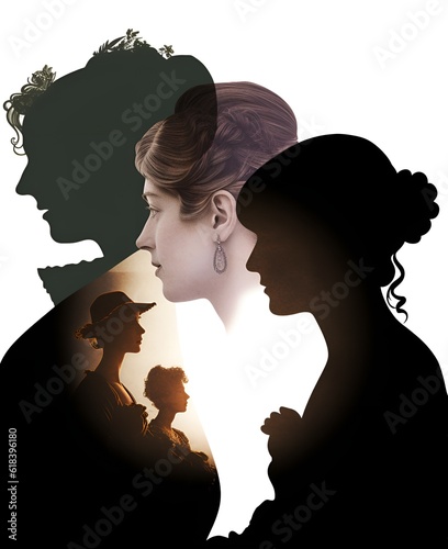 Jane Austen silhouette.