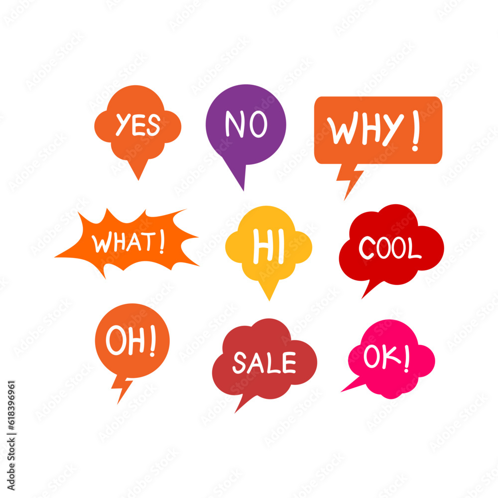 Speech bubble vector background template illustration