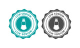 Low sodium design logo template illustration