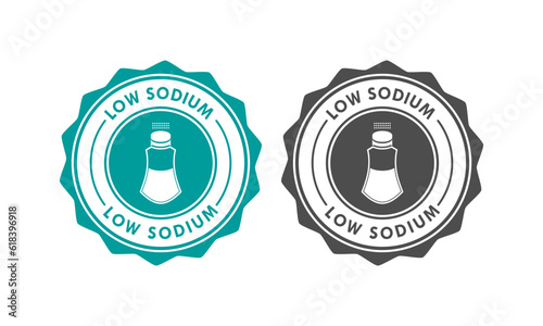 Low sodium design logo template illustration