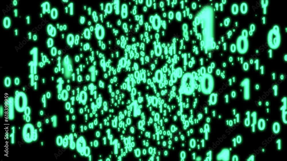 Digital binary data sphere. seamless loop. Digital binary data sphere. seamless loop.