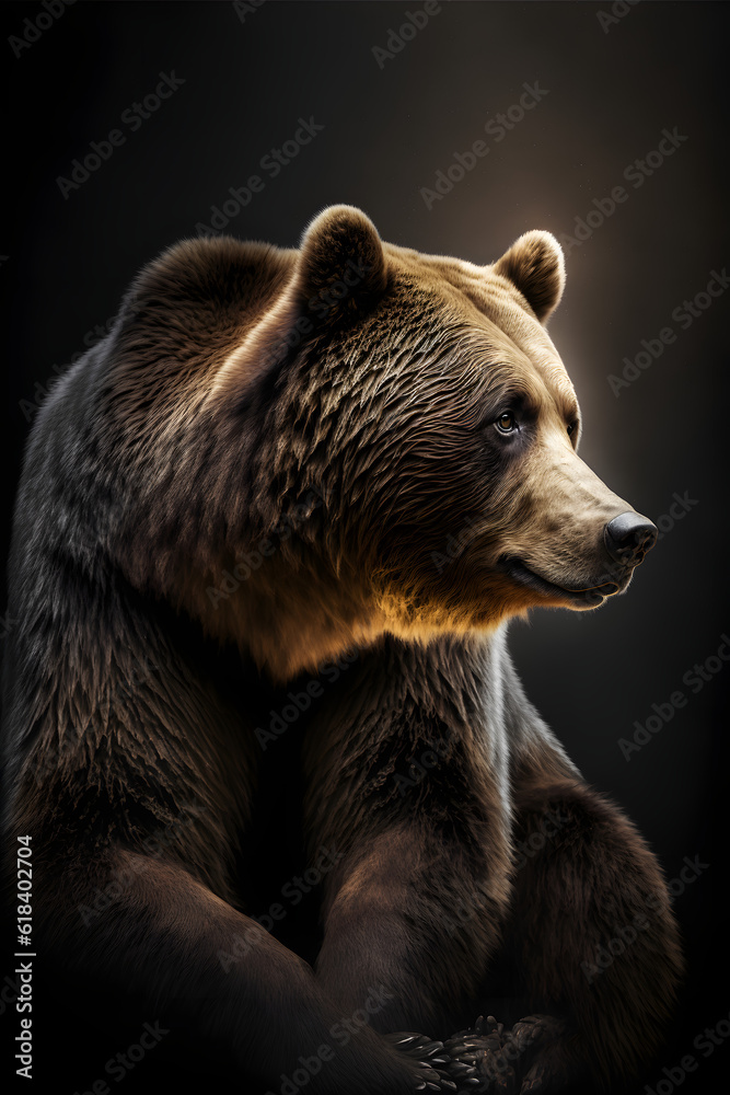 Obraz premium Black golden bear